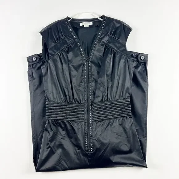 M by Madonna x H&M vintage y2k black satin rhinestone jumpsuit size s/m - Picture 4 of 7